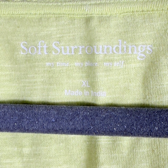 Soft Surrounding Green Tunic Size XL With Sequin and Tassel Details Boho Coastal - Picture 3 of 12